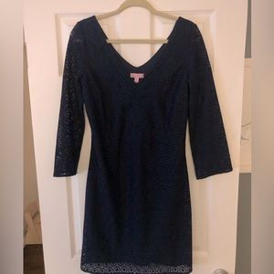 Navy blue Lilly lace dress  size M